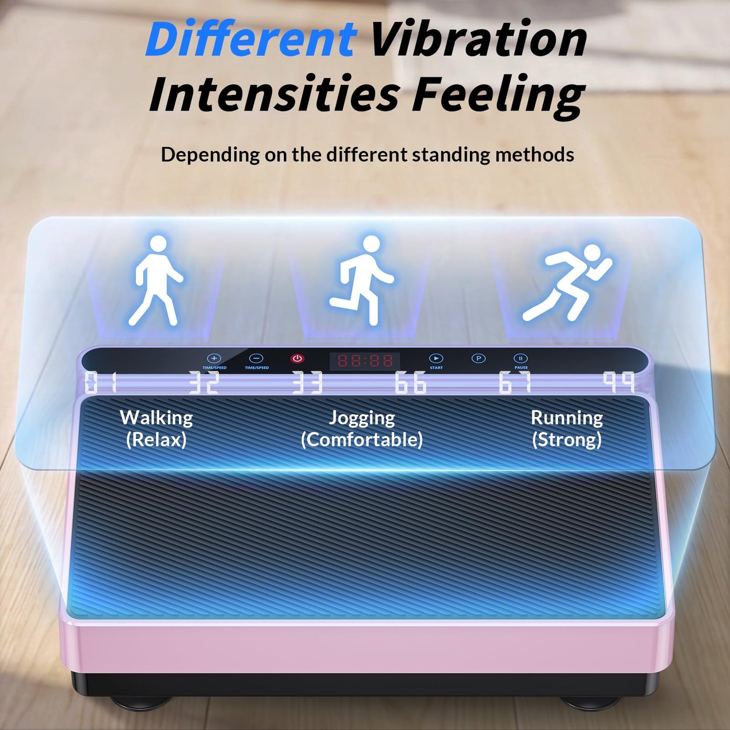 Vibration Plate Exercise Machine for Lymphatic Drainage, Full Body Shake Platform Board for Home Fitness, Fat Burning, 5 Program Modes and 99 Speed Levels