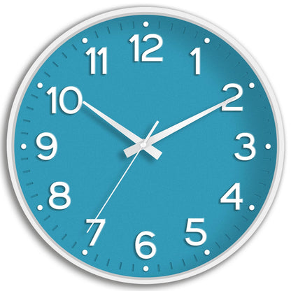 Roymnie Wall Clock Green, Silent Wall Clocks Battery Operated 8 Inch-Modern Non Ticking Analog Clock Decorative for Kitchen Office Bathroom Bedroom(Gold)
