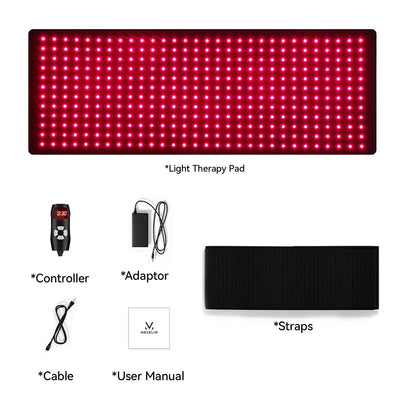 MEGELIN Red Light Infrared Therapy Belt Plus,360Leds, 660nm Red Light & 850nm Near-Infrared Light at Home