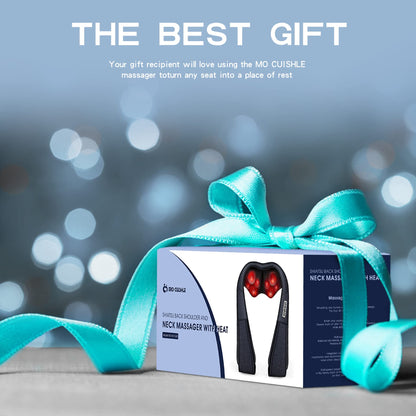 Mo Cuishle Women Men Gifts, Shiatsu Back Shoulder and Neck Massager with Heat, Electric Deep Tissue 4D Kneading Massage, Best Gifts for Mom Dad Wife Husband her Him, Christmas, Birthday (NOT Cordless)