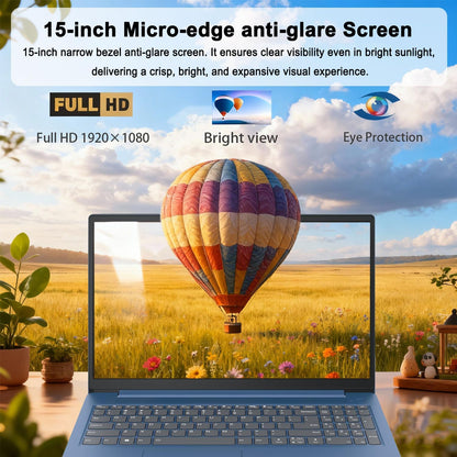 Lenovo IdeaPad Slim 3i • 15.6" FHD Laptop with Microsoft 365 Included • Intel N150 CPU • 8GB DDR5RAM • 128GB SSD • Windows 11