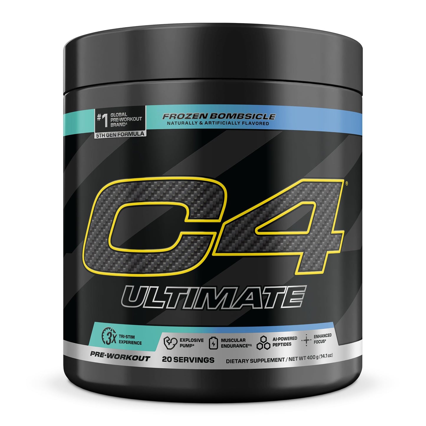 C4 Ultimate Pre Workout Powder Watermelon - Sugar Free Preworkout Energy Supplement for Men & Women - 300mg Caffeine + 3.2g Beta Alanine + 2 Patented Creatines - 20 Servings