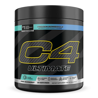 C4 Ultimate Pre Workout Powder Watermelon - Sugar Free Preworkout Energy Supplement for Men & Women - 300mg Caffeine + 3.2g Beta Alanine + 2 Patented Creatines - 20 Servings