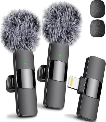 Mini Mic Pro (Latest Model – #1 Microphone for iPhone & Android, Wireless Mini Microphone, Clear Voice, Noise Cancelling, Lavalier Mic for TikTok, YouTube & Interviews