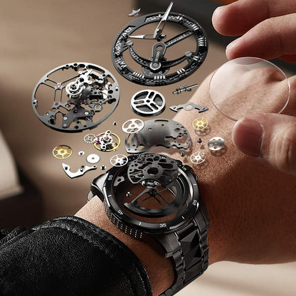 OLEVS Luxury Watches for Men Big Face Stainless Steel Business Dress Analog Quartz Watch with Day Waterproof Luminous Mens Wrist Watch