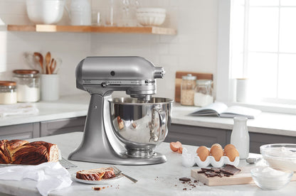 KitchenAid Artisan Series 5 Quart Tilt Head Stand Mixer with Pouring Shield KSM150PS, Almond Cream
