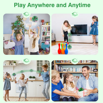 Ciniffo 2026 Upgraded Flying Orb Ball Toy with Dazzling Lights, Magic Hover Spinner, Cool Boomerang Hand Drone, Galaxy Ball Cosmic Globe, Indoor Outdoor Toys Gift for Kids 6 7 8 9 10+ Boys Girls