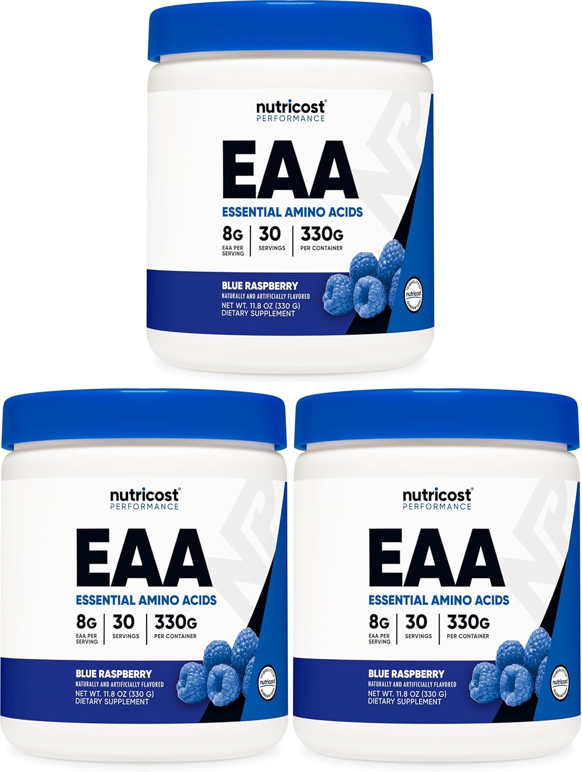 Nutricost EAA Powder 30 Servings (Fruit Punch) - Essential Amino Acids - Non-GMO, Gluten Free, Vegetarian Friendly (Pack of 2)