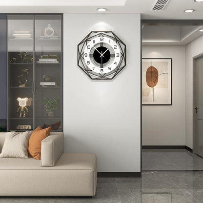 Modern Wall Clocks for Living Room Decor 12in Black Wall Clock Silent Non-Ticking Quartz Battery Operated for Office Kitchen Bedroom Bathroom Minimalist Small Clock Decoration Easy to Read