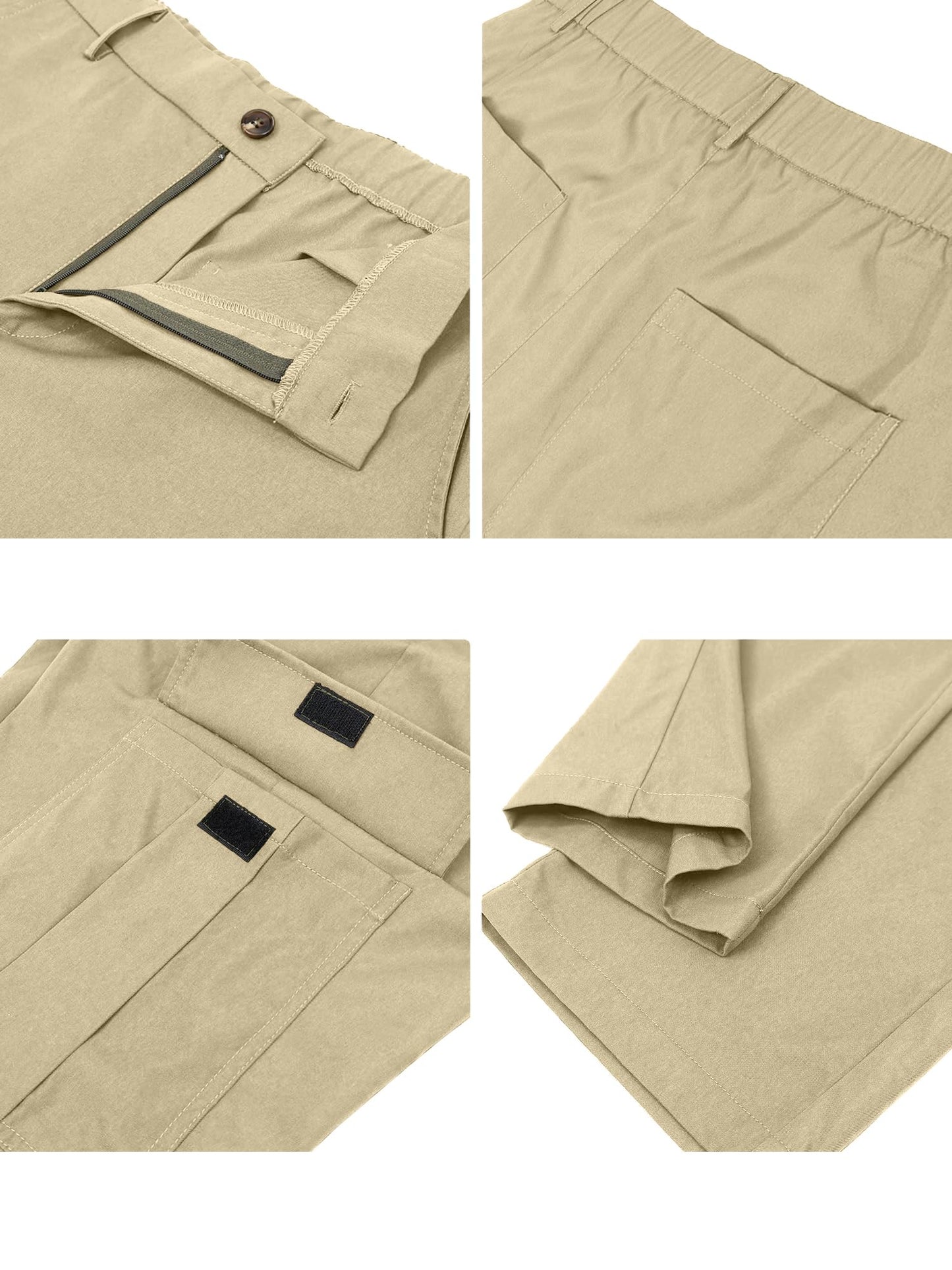 Comdecevis Mens Casual Cargo Pants Baggy Straight Leg Sweatpants with Large Flap Pockets Hiking Sports Trousers