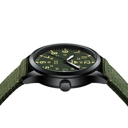 LN LENQIN Mens Watches Unisex Military Sport Nylon Strap Stylish Luminous Fashion Analog Quartz Watch for Men Waterproof Army Tactical Casual Wristwatch