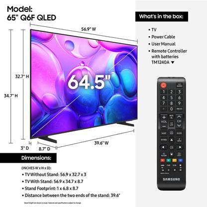Samsung 43-Inch Class QLED Q7F Series Samsung Vision AI Smart TV (2025 Model, 43Q7F) Quantum HDR, Object Tracking Sound Lite, Q4 AI Gen1 Processor, 4K upscaling, Gaming Hub, Alexa Built-in