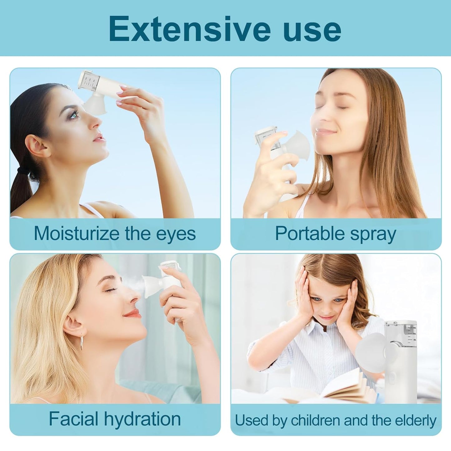 OTBK Portable Nano Mist Humidifier - Personal Eye & Face Moisturizer, USB Rechargeable Sprayer for Comfort