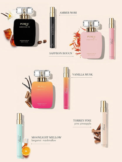 Pheromone Perfume for Women - Long Lasting Saffron Amber & Cedarwood Sophisticated Scent, Luxury Concentrated Extrait de Parfum Spray Oil, Portable Size Signature Scent, 1 fl oz (30ML