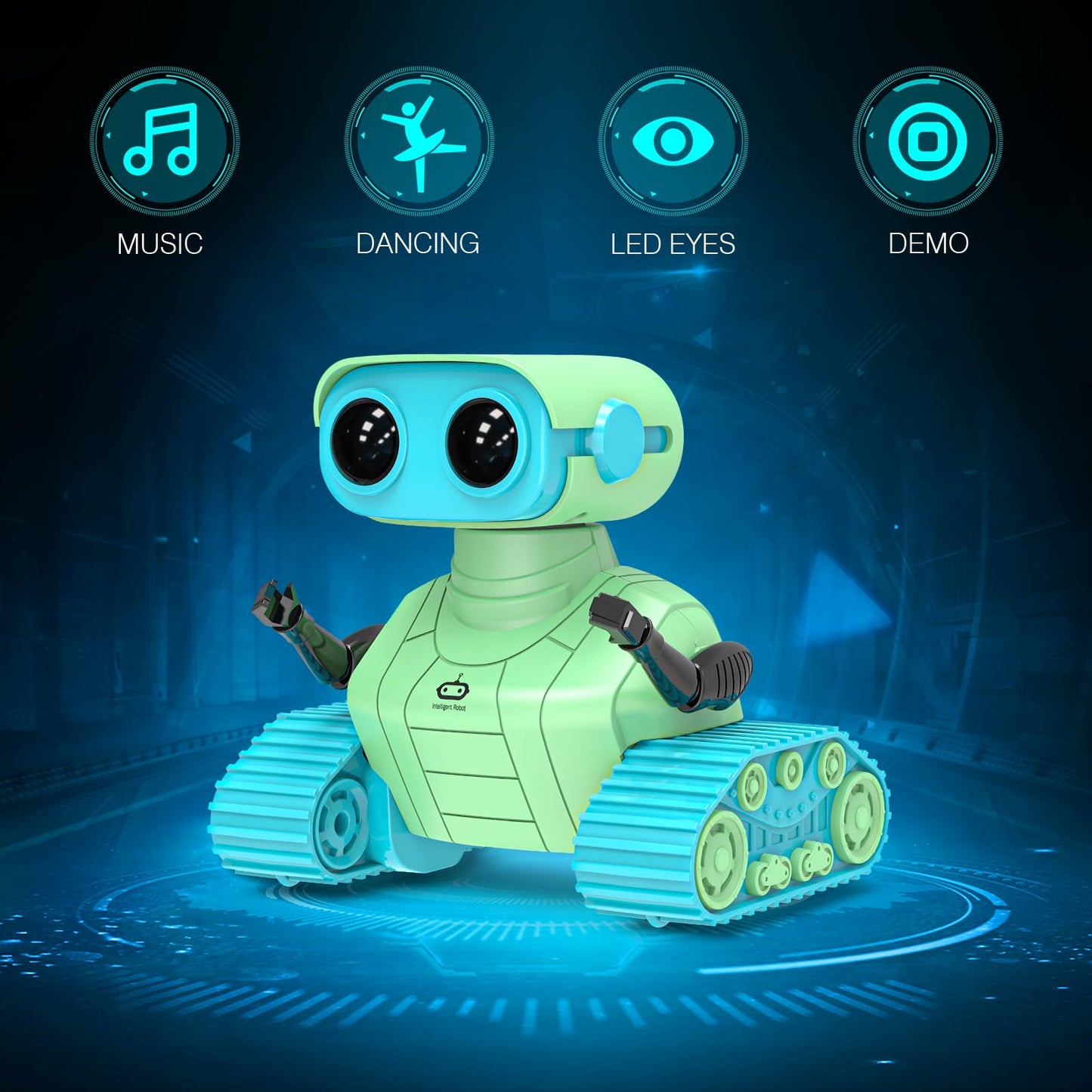 ALLCELE Girls Robot Toy, Rechargeable RC Robot for Kids, Remote Control Toy with Music and LED Eyes, Gift for Children Age 3 Years and Up - Pink