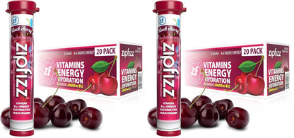 Zipfizz Daily Energy Drink Powder, Blood Orange, 20 Pack | 3-in-1 Sustained Energy, Rapid Hydration, and Essential Vitamins | Sugar-Free | Electrolyte Powder | Contains Vitamin B-12 & Antioxidants