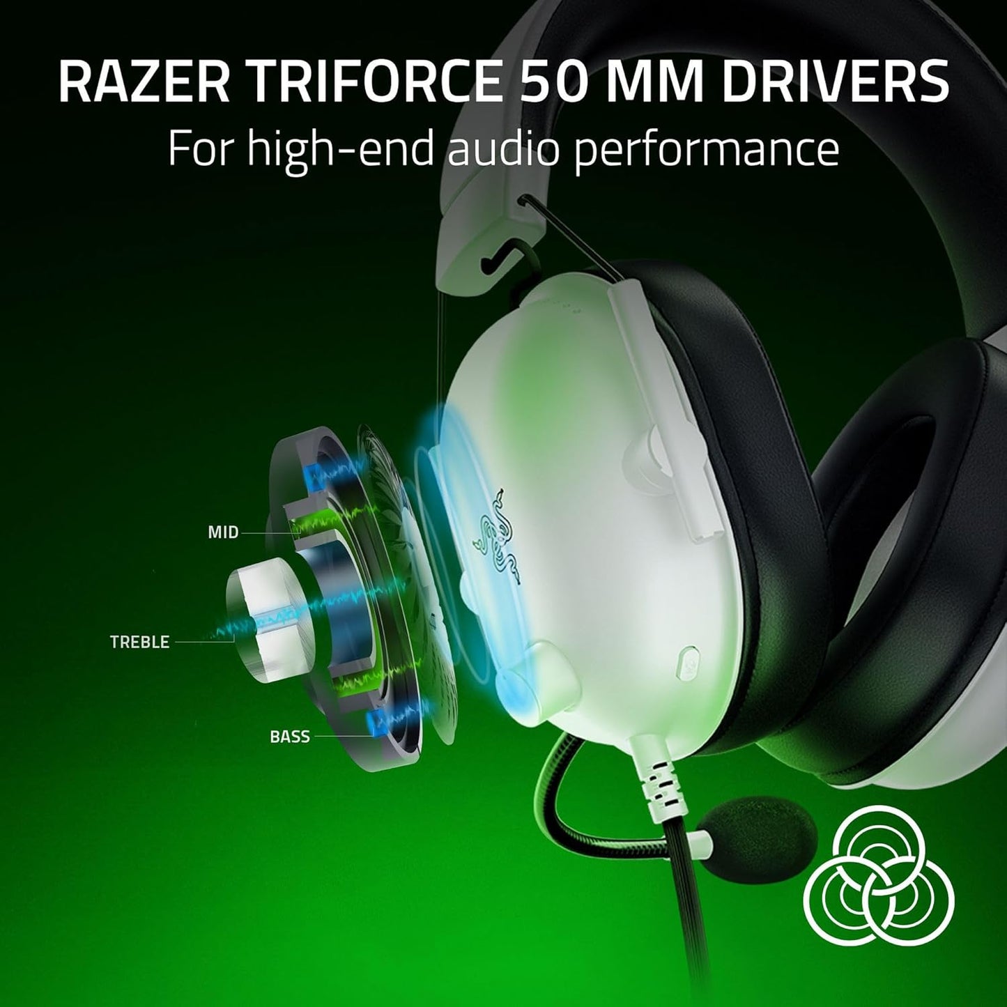 Razer BlackShark V2 X Gaming Headset: 7.1 Surround Sound - 50mm Drivers - Memory Foam Cushion - For PC, PS4, PS5, Switch - 3.5mm Audio Jack - Black
