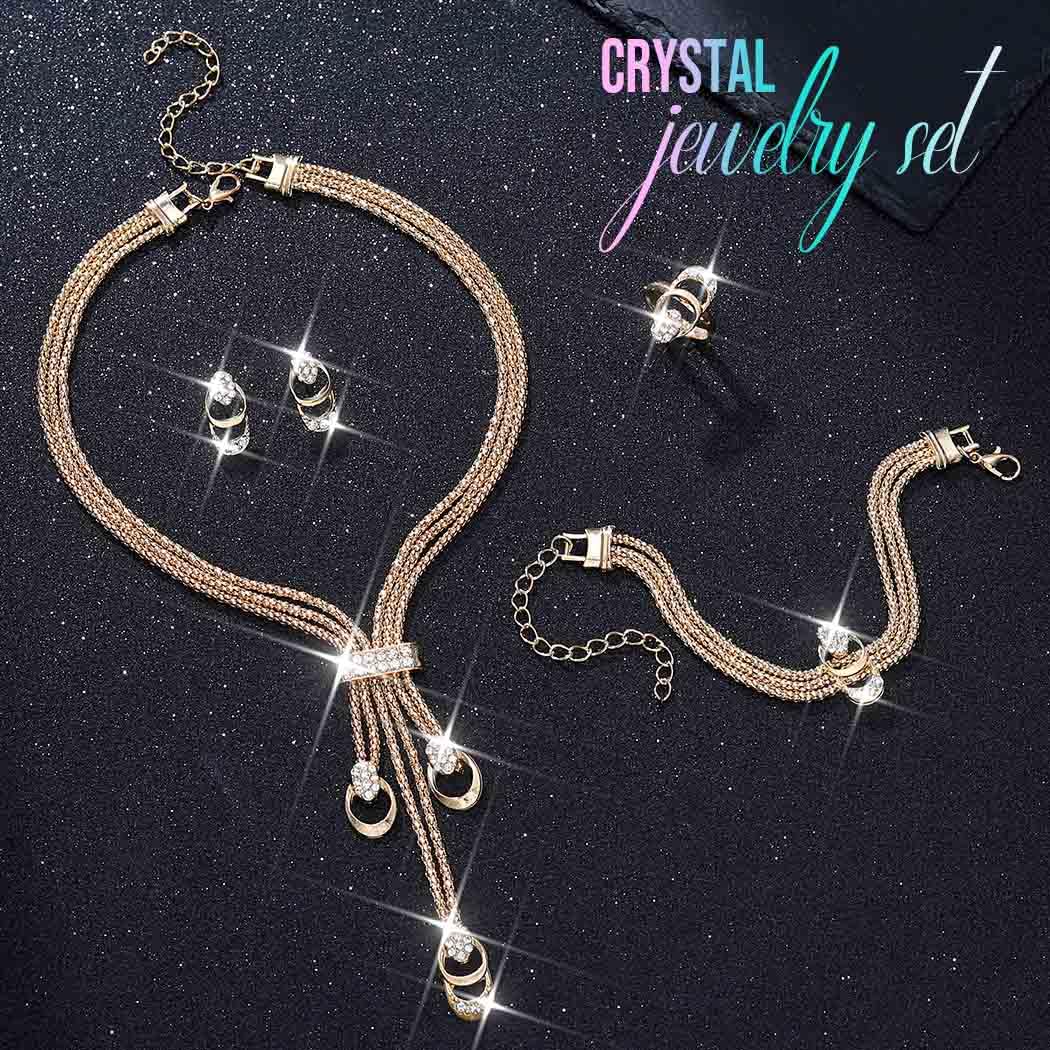 CLOACE Gold Long Choker Necklace Set Punk Cuban Y-Necklaces and Bracelet Fashion Chain Jewelry Accessories for Women
