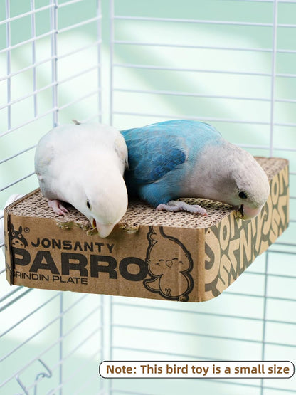 7.3 Inch Paper Bird Toys, Bird Platform, Parrot Toy, Help Birds Clean Beak, Release Stress, Reduce Boredom - Suitable for Budgie, Cockatiel, Lovebird, and Other Small to Medium-Sized Pet Birds
