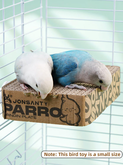 7.3 Inch Paper Bird Toys, Bird Platform, Parrot Toy, Help Birds Clean Beak, Release Stress, Reduce Boredom - Suitable for Budgie, Cockatiel, Lovebird, and Other Small to Medium-Sized Pet Birds