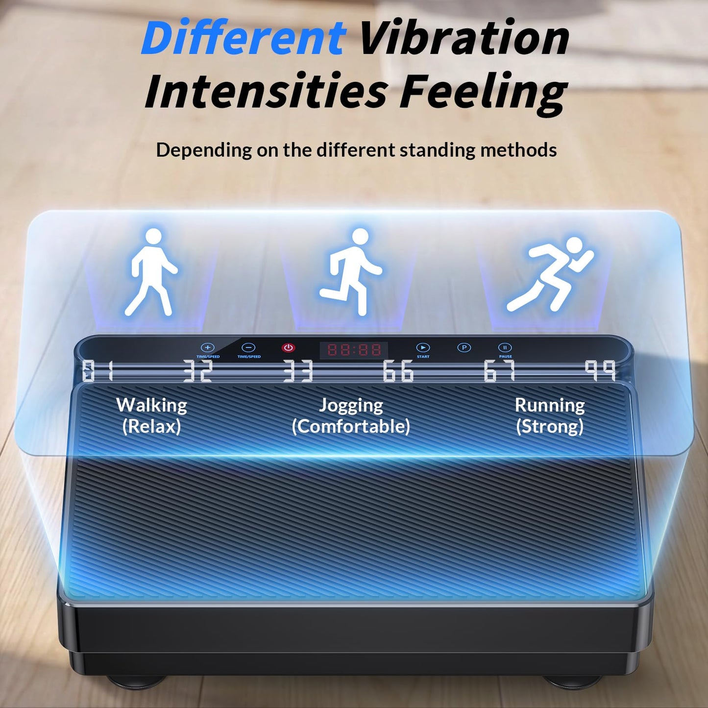 Vibration Plate Exercise Machine for Lymphatic Drainage, Full Body Shake Platform Board for Home Fitness, Fat Burning, 5 Program Modes and 99 Speed Levels