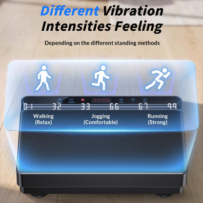 Vibration Plate Exercise Machine for Lymphatic Drainage, Full Body Shake Platform Board for Home Fitness, Fat Burning, 5 Program Modes and 99 Speed Levels