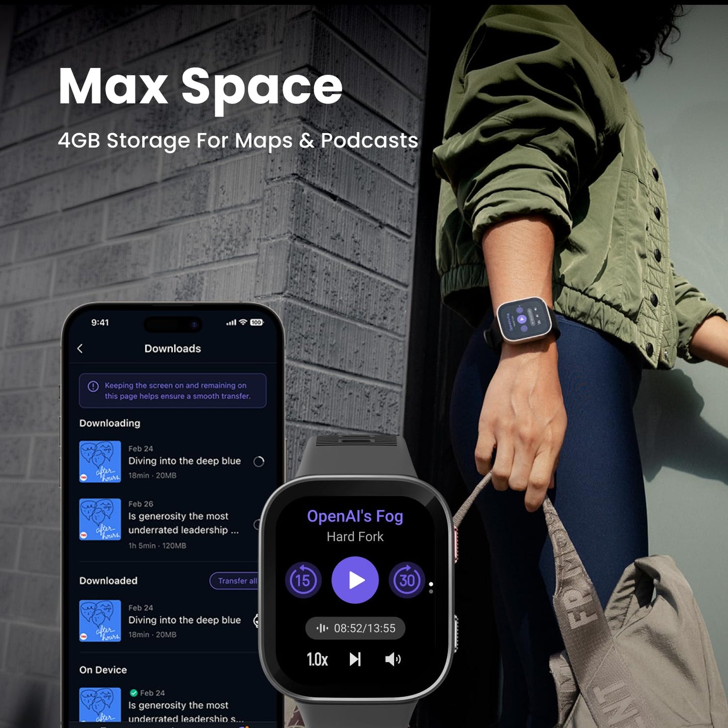 Amazfit Bip 6 Smart Watch 46mm, 14 Day Battery, 1.97" AMOLED Display, GPS & Free Maps, AI, Bluetooth Call & Text, Health, Fitness & Sleep Tracker, 140+ Workout Modes, 5 ATM Water-Resistance, Black