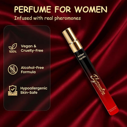 Pheromones Perfumes for Women, Long Lasting Amber Vanilla Perfumes Eau de Parfum Spray, 0.41 fl oz / 12 ml Travel Size Perfumes,Cologne Spray Ideal Gift for Her