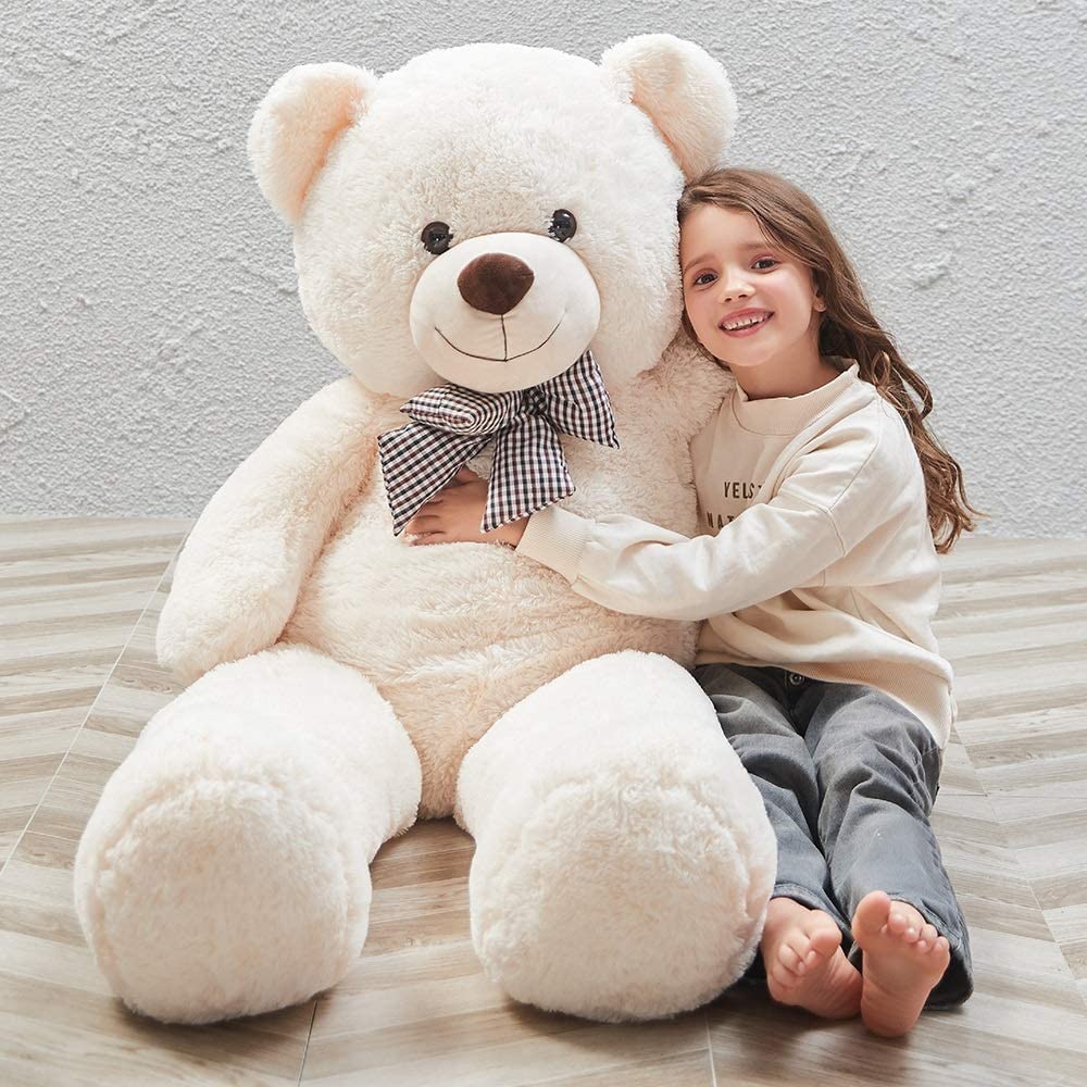 Toys Studio 47 Inch Big Teddy Bear Giant Stuffed Animal for Girls, 4 Feet Large Teddy Bear Baby Shower Party Decorations Kids Women Girlfriend Christmas Valentines Gifts, Light Brown