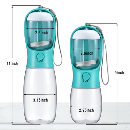 Cibaabo Dog Water Bottle with Food Container, Travel Puppy Water Bowl, Portable Pet Dispenser, Dog Gift Stuff Accessories Items, Puppy Essentials Necessities for Yorkie Cat Walking and Hiking