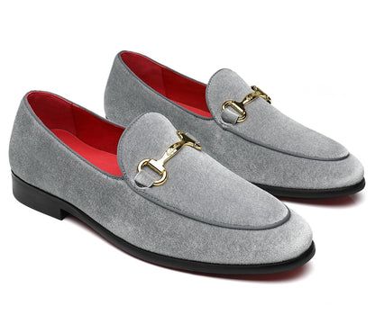 Men's Velvet Loafers Wedding Party Prom Homecoming Shoes