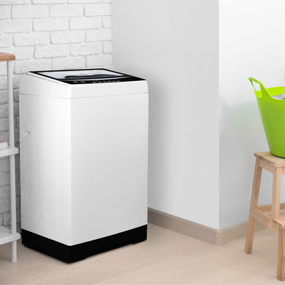 BLACK+DECKER 0.9 Cu. Ft. Portable Washer, 6.6 lb. Capacity Washing Machine for Homes & Apartments, 5 Wash Cycles, Quick Connect Sink Adapter and Drain Hose Included, LED Display, BPWM09W, White