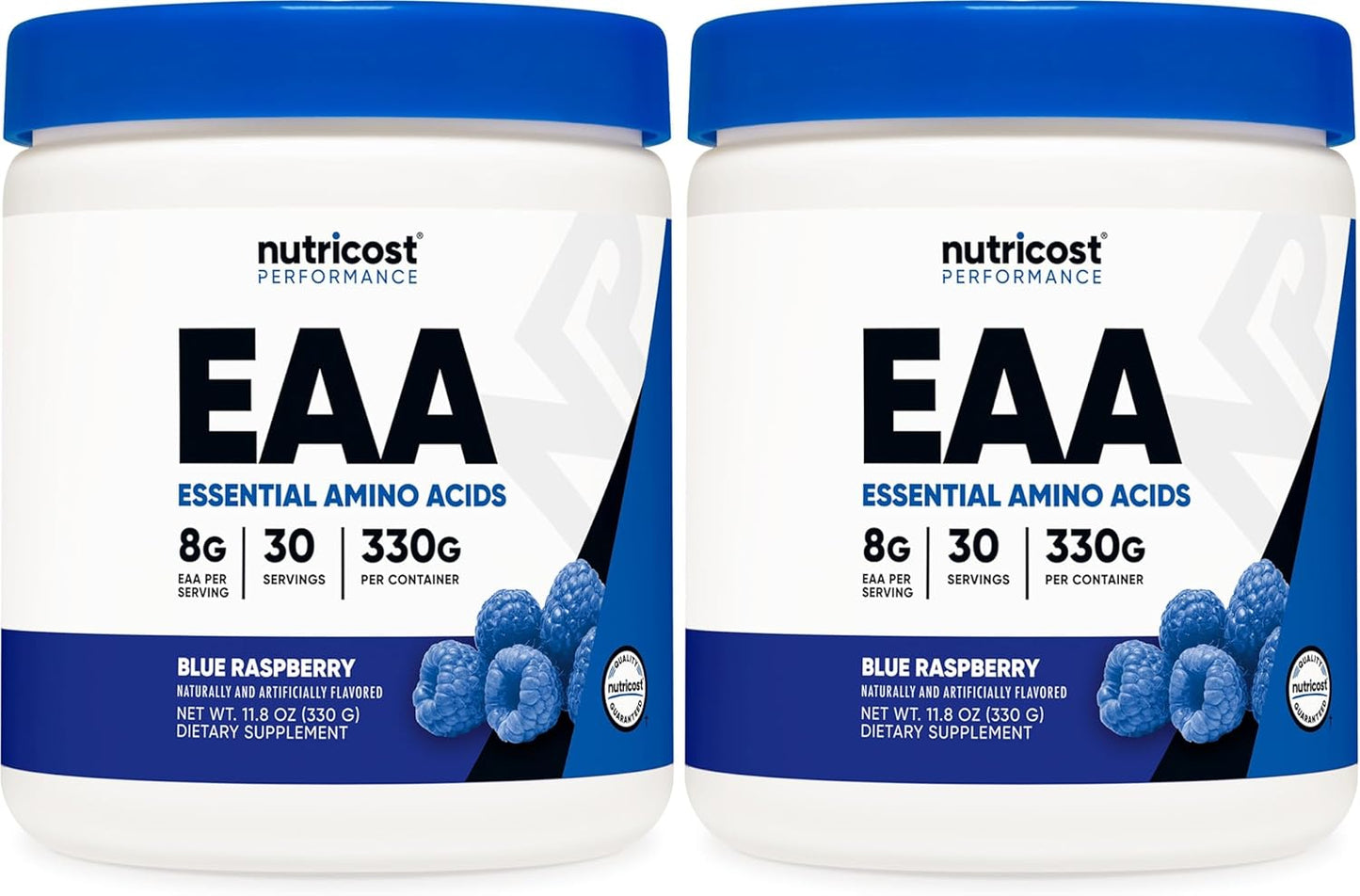 Nutricost EAA Powder 30 Servings (Fruit Punch) - Essential Amino Acids - Non-GMO, Gluten Free, Vegetarian Friendly (Pack of 2)