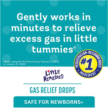 Little Remedies Newborn Gas Relief Drops, Relieves Discomfort from Gas, Baby Medicine with No Artificial Flavors or Dyes, Natural Berry Flavor, 1 Fl Oz (Pack of 3)