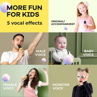 YLL Mini Karaoke Machine for Kids Adults, Portable Bluetooth Speaker with 2 Wireless Microphones, Trendy Birthday Gifts Toys for Girls Ages 3, 4, 5, 6, 7, 8, 9, 10+ Years Old Home Family Party (P-ink)
