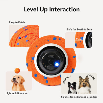 Cheerble Smart Interactive Dog Toy, Wicked Ball AIR, Automatic Moving, Bouncing, and Rotating, E-TPU Material, IPX7 Waterproof Rating, Active Rolling Ball for Puppy, Medium and Large Dogs