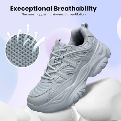 Women's Road Running Shoes Non Slip Ladies Walking Fashion Athletic Chunky Sneakers Work Gym Comfort Lightweight Mesh Soft Sole