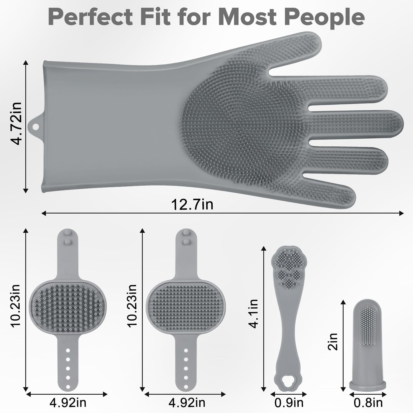 6PCS Grooming & Bath Supplies for Dogs, Cats | Dog Washing Gloves | Dog Bath Brush | Dog Shower Brush | Pet Grooming Gloves | Dog Grooming kit | Pet Supplies for Showerhead & Sprayer (Navy Blue)