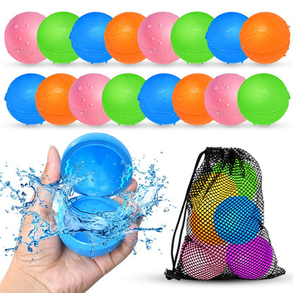 12Pcs Reusable Water Balloons, Pool Beach water Toys for Boys and Girls, Outdoor Summer Toys for Kids Ages 3-12