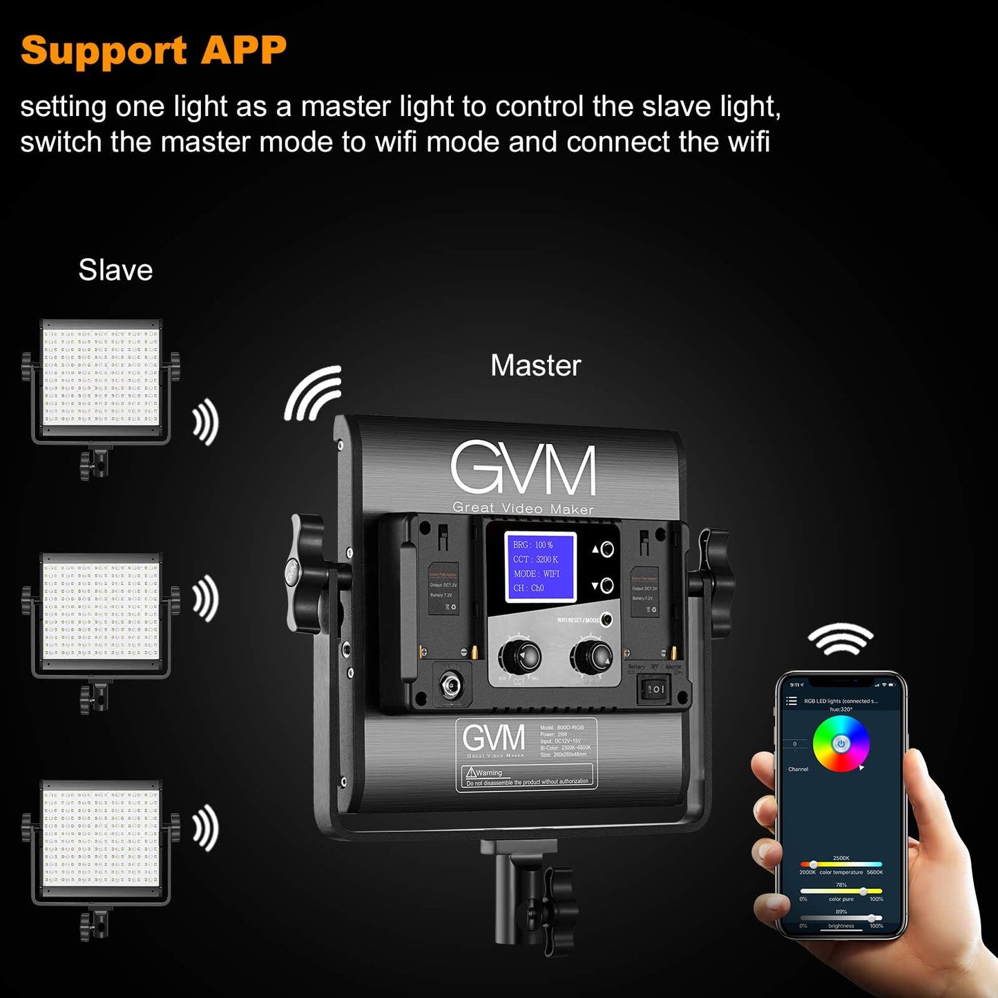 GVM RGB Video Lighting, Bi-Color Led Video Light Kit with APP Control, 2 Packs 850D Photography Lighting Kit CRI 97+ for Web Conference, YouTube, Gaming, Zoom, Aluminum Alloy Shell