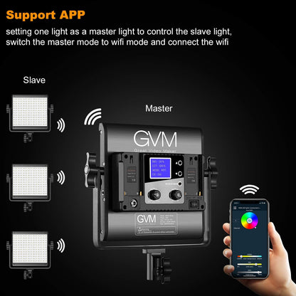 GVM RGB Video Lighting, Bi-Color Led Video Light Kit with APP Control, 2 Packs 850D Photography Lighting Kit CRI 97+ for Web Conference, YouTube, Gaming, Zoom, Aluminum Alloy Shell