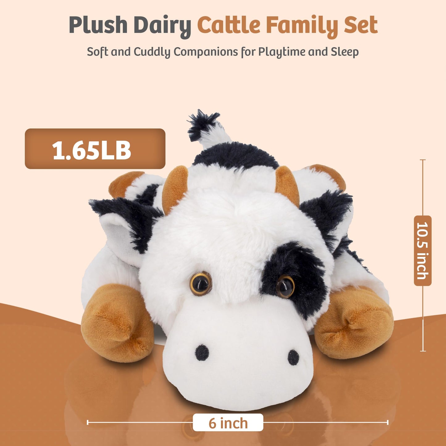 Marysun Microwavable Highland Cow Stuffed Animal - Weighted Stuffed Animal Plush, Heating Pad, Cozy Gift for Girls|Women|Kids|Elderly People, 9.8in, 1.65lb
