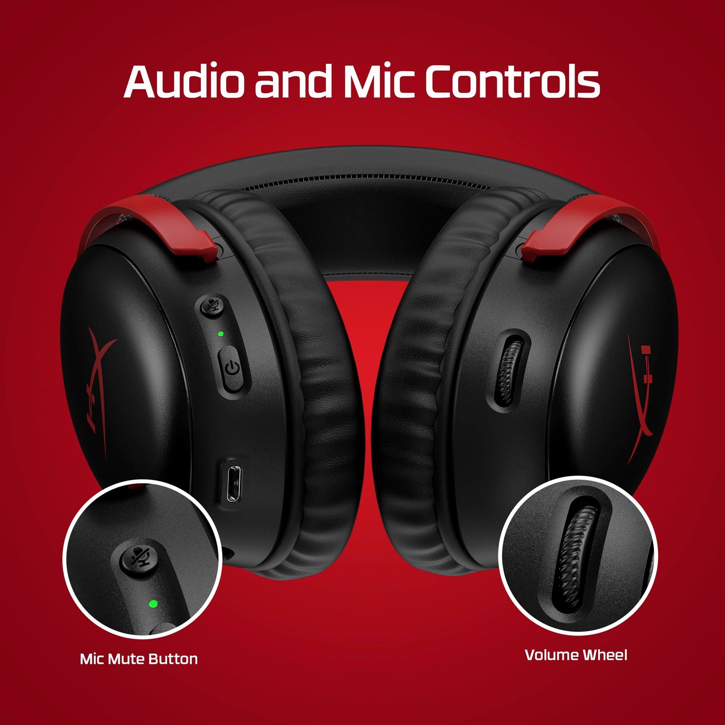 HyperX Cloud III – Wired Gaming Headset, PC, PS5, Xbox Series X|S, Angled 53mm Drivers, Spatial Audio, Memory Foam, Durable Frame, Ultra-Clear 10mm Mic, USB-C, USB-A, 3.5mm – Black/Red
