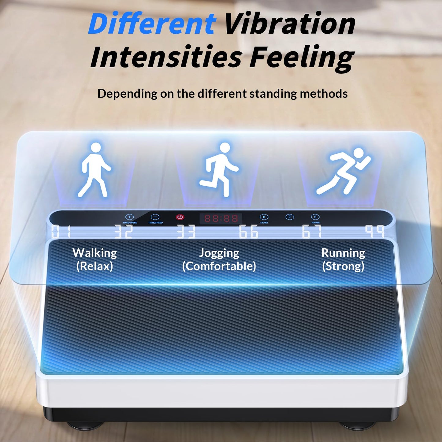 Vibration Plate Exercise Machine for Lymphatic Drainage, Full Body Shake Platform Board for Home Fitness, Fat Burning, 5 Program Modes and 99 Speed Levels