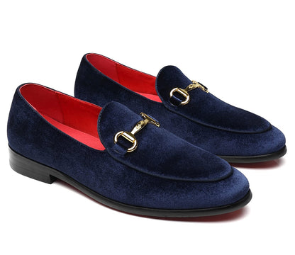 Men's Velvet Loafers Wedding Party Prom Homecoming Shoes