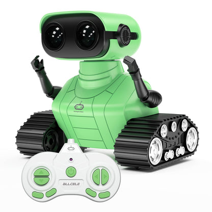 ALLCELE Girls Robot Toy, Rechargeable RC Robot for Kids, Remote Control Toy with Music and LED Eyes, Gift for Children Age 3 Years and Up - Pink