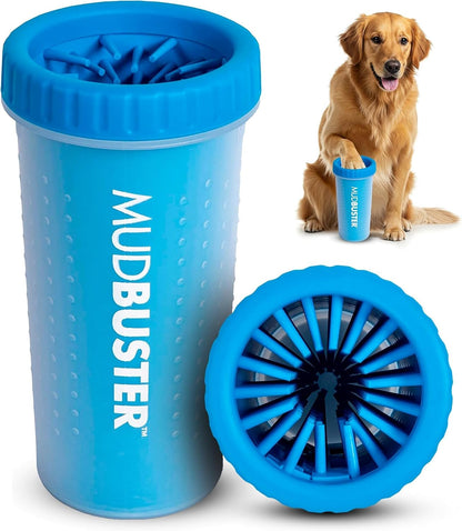 Dexas MudBuster Portable Dog Paw Cleaner - Premium Quality, Blue, Small Size for Pet Supplies and Accessories