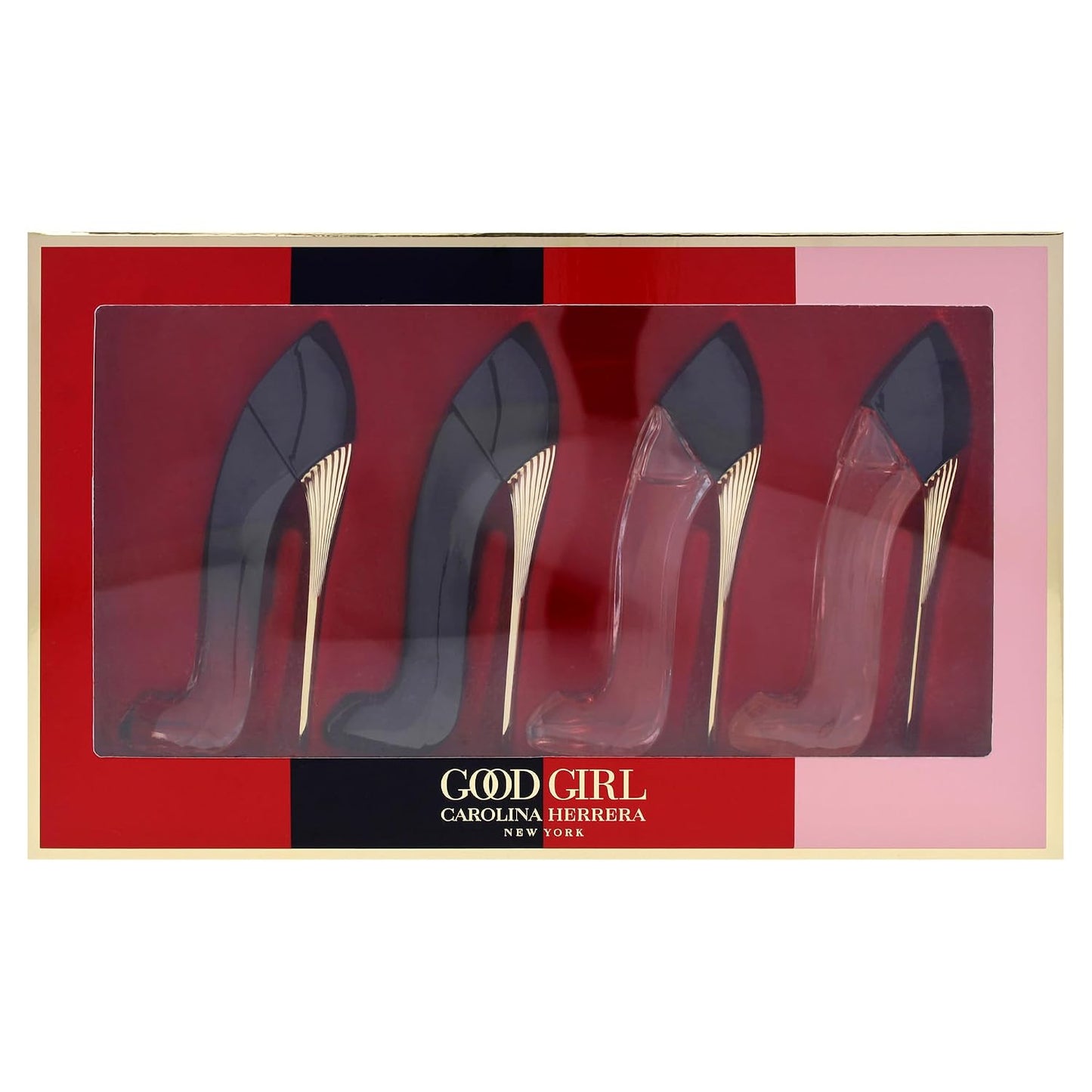 Carolina Herrera Good Girl Perfume for Women Mini Gift Set Splashes EDP 0.24 Ounce | Includes Good Girl, Very Good Girl, Good Girl Blush & Good Girl Very Elixir, Designer Sampler, Travel Size