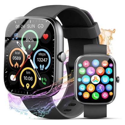 Smart Watch for Men Women, 1.91"Smartwatch with Answer/Make Call, Fitness Tracker with 100+ Sport Modes, Watches IP68 Waterproof/Heart Rate/Sleep Monitor/Pedometer, Activity Tracker for Android iOS