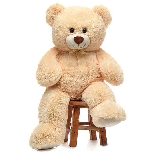 Toys Studio 47 Inch Big Teddy Bear Giant Stuffed Animal for Girls, 4 Feet Large Teddy Bear Baby Shower Party Decorations Kids Women Girlfriend Christmas Valentines Gifts, Light Brown